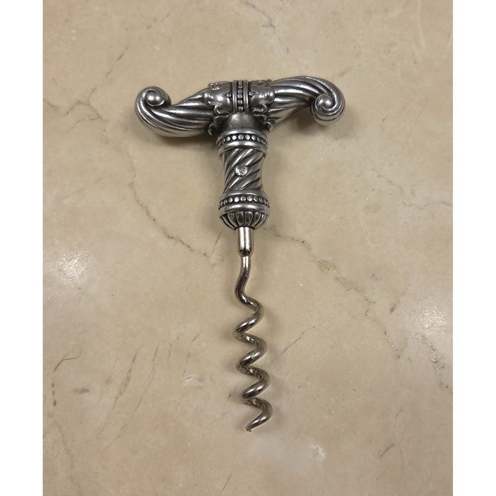 Brighton Silver Metal Corkscrew Wine‎ Bottle Opener Barware
